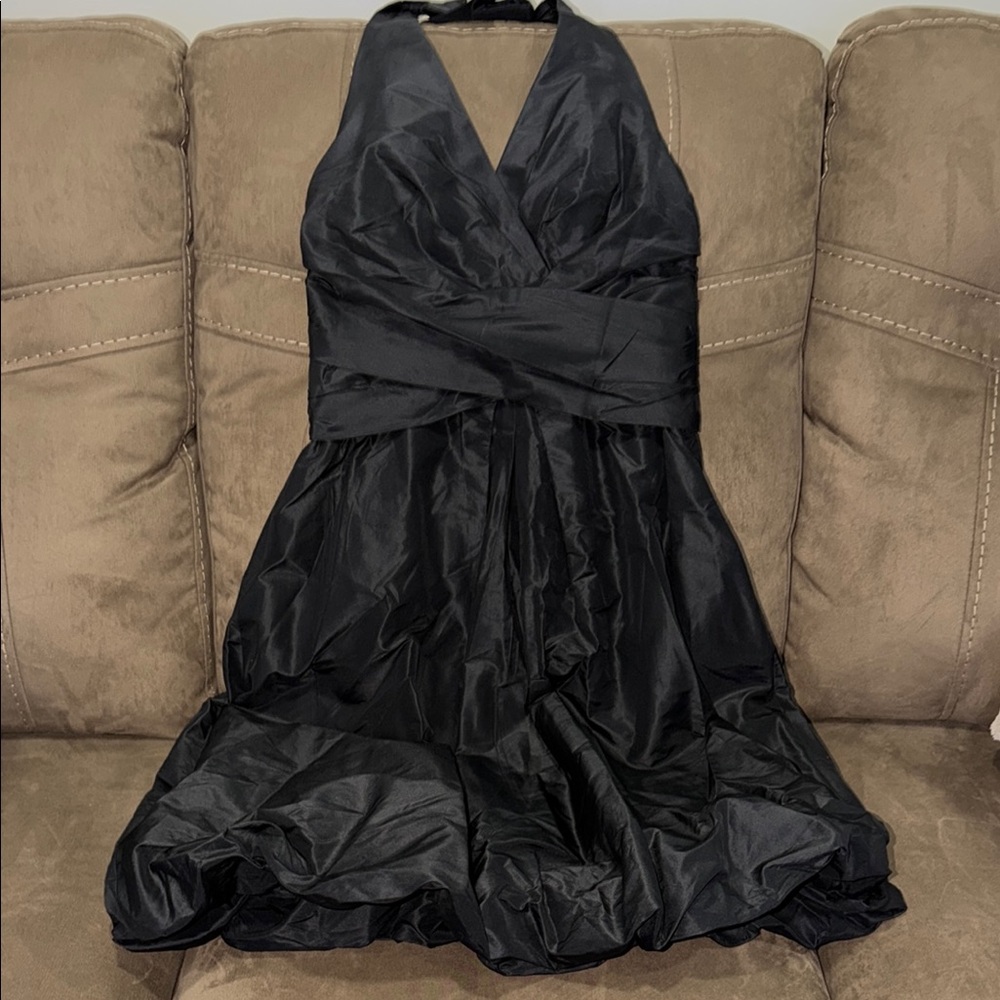 Donna Ricco Black Halter Evening Dress